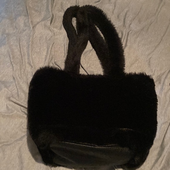 Brandy Melville Bags Brandy Melville Black Fur Bag Poshmark